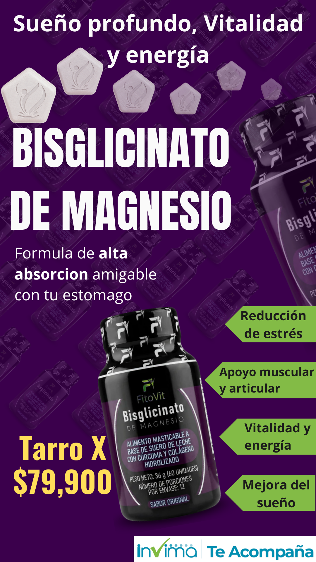bisglicinato de magnesio x1
