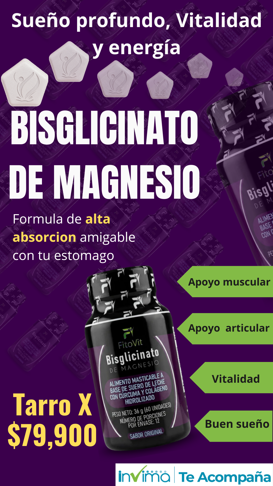 bisglicinato de magnesio x1