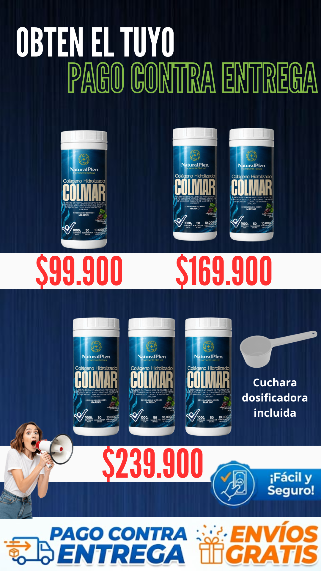 colágeno hidrolizado colmar x3