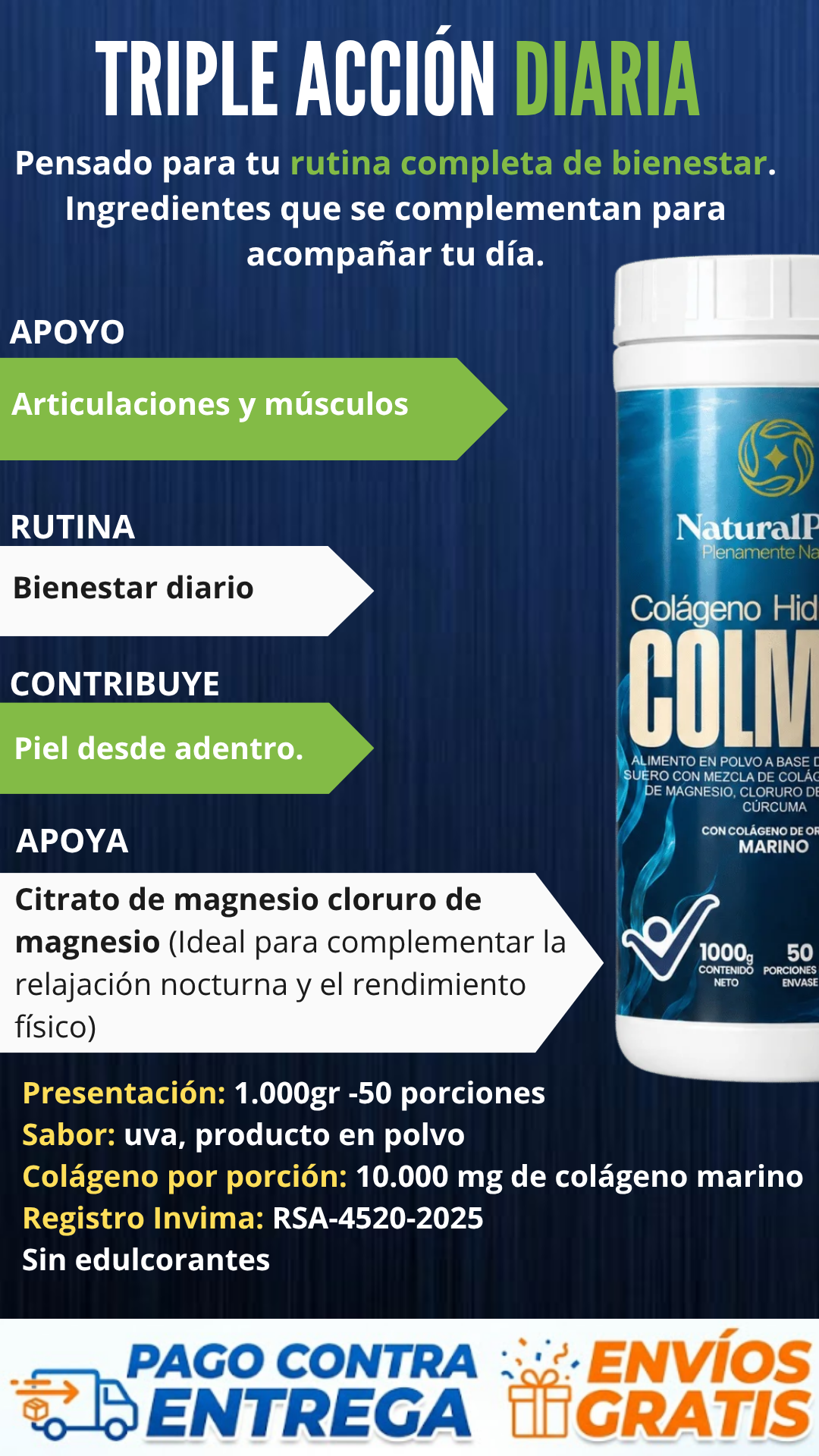colágeno hidrolizado colmar x3