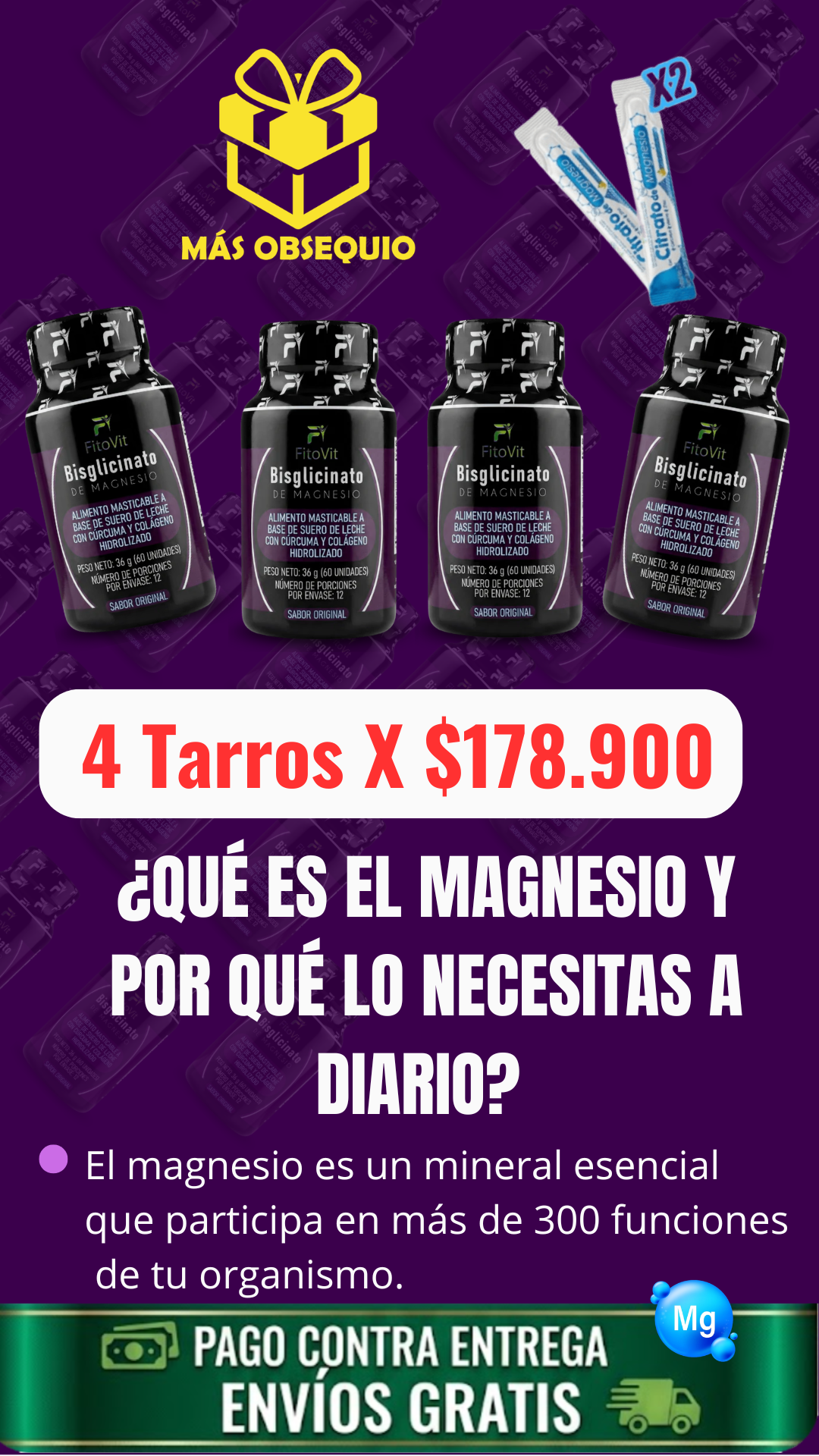 bisglicinato de magnesio x2