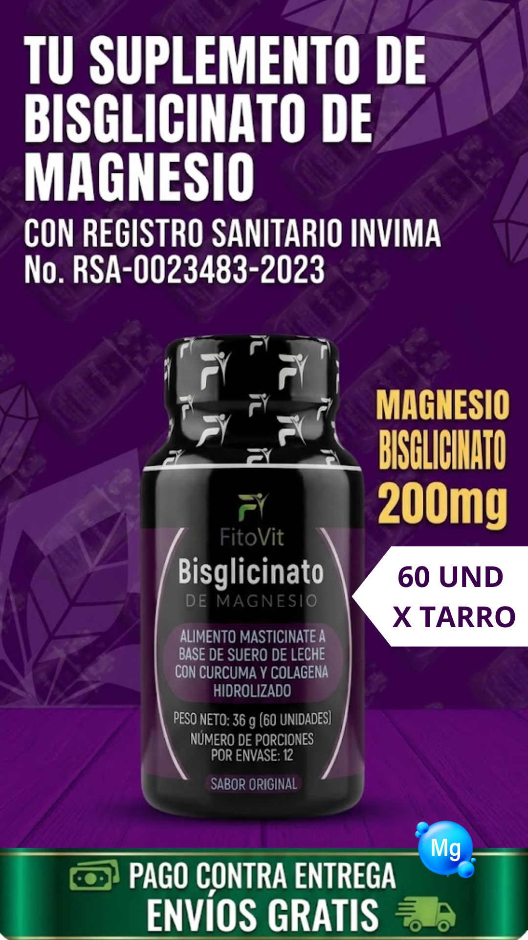 bisglicinato de magnesio x2